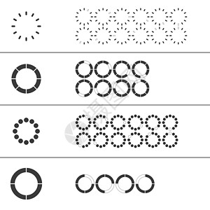 主题预加载器上的矢量插图下载图标菜单装载机圆圈预装平面收费网站收藏图片