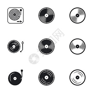 用于主题乙烯基的图标 白背景俱乐部流行音乐光盘旋律白色打碟机娱乐插图按钮技术图片