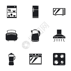 厨房设备图标清洁工工具空气陶器微波收藏混合器技术器具商品图片