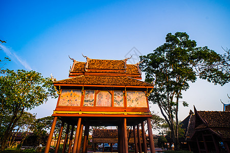 佛教经文宗教建筑的寺庙存放处 供书库储存花园蓝色旅行佛教徒建筑学地标大厅旅游遗产历史性图片