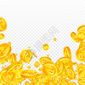 俄国卢布硬币掉落大奖面团飞行金币墙纸宝藏现金运气货币空气图片