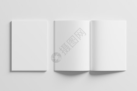 A4 A5 杂志 小册子 3D文档插图对折阴影渲染传单品牌3d封面目录图片