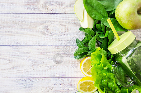 蔬菜和水果的绿色冰淇淋 解毒日黄瓜奇异果横幅菠菜食物食谱厘米橘皮柠檬清洁图片