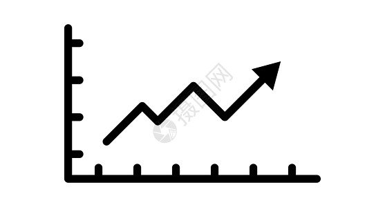 不断增长的图表图标 统计 矢量图片