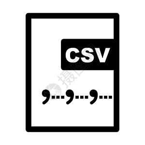 CSV 文件图标 数据导入导出文件 向量图片