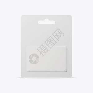 矢量 3d 逼真的白色礼品卡 证书 客房 塑料酒店公寓钥匙卡 身份证 销售 信用卡设计模板与纸吸塑 样机模板 品牌 正视图资格房图片