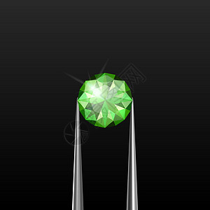 现实透明的绿色宝石 钻石 水晶 莱茵斯顿和珠宝桌对黑背景的特写 犹太人概念 设计模板 克里帕特 (Clipart)图片