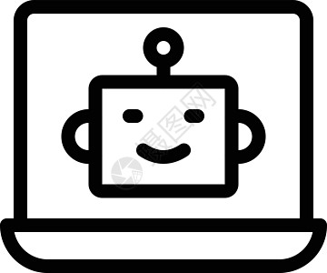 膝上型机器人网络创新贴纸智力科学机器电脑卡通片收费背景图片