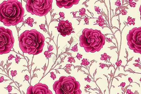 反向壁纸的Floral 古老无缝模式运动纺织品叶子工艺包装绘画古董织物植物花园图片