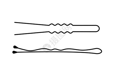 发夹设置象形图矢量说明图片