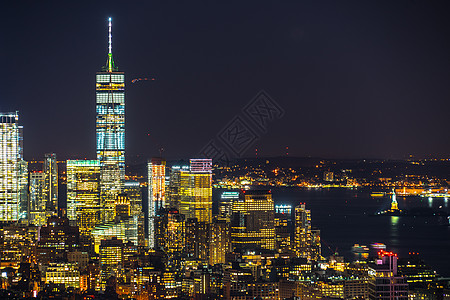 洛克菲勒中心观察甲板的夜视和夜视夜景建筑景色地标天文外国摩天大楼观光街景机构图片