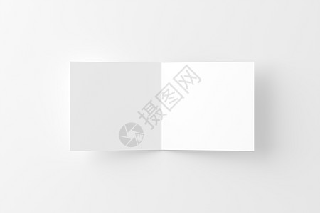 带有信封白色三维条框的方形折叠邀请卡推介会小样问候广告小册子杂志文件夹插图传单打印图片