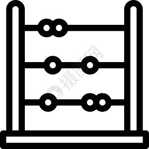 算盘插图商业学校数学工具算术金融数数教育玩具背景图片