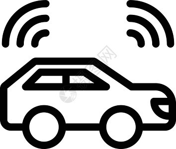 自动的传感器车辆无人驾驶技术雷达控制互联网插图汽车安全背景图片