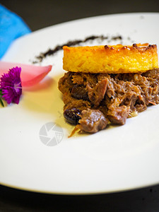 散称食品拉肉和马铃薯时髦的菜菜菜 花生花  奢华潮流饮食美食自助餐油炸推介会小菜土豆婚礼餐厅食品牛扒背景