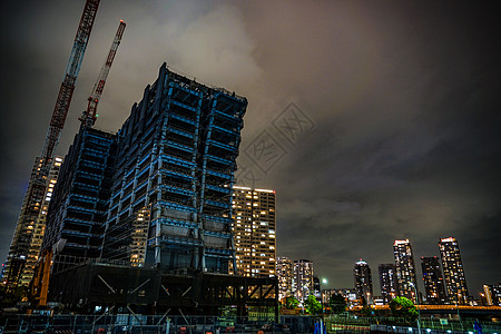 横滨 米纳托米拉伊高楼建筑工地房子摩天大楼重机业务机器城市街景酒店商业景观图片