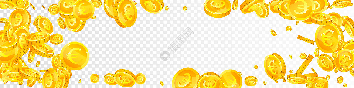 欧洲联盟的欧元硬币贬值 碎金游戏成功货币金币空气金子大奖财富飞行银行业图片
