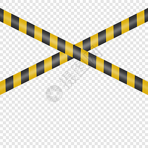 矢量黑黄警告 危险停止磁带隔离 交叉危险 谨慎磁带信号图片