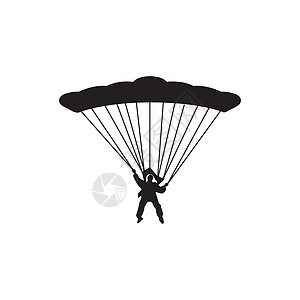 跳伞或滑翔图图标行动旅行降落伞插图伞兵男人运动航空航班空气图片