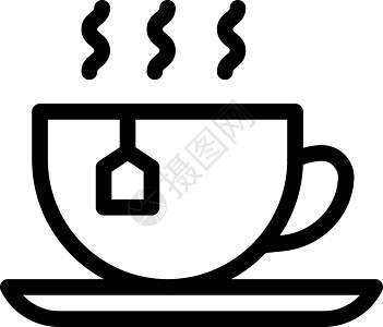 茶茶杯草本液体餐厅杯子饮料早餐插图咖啡食物绿色图片