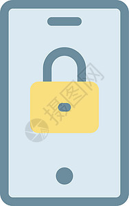 锁插图按钮电脑技术圆形钥匙保障安全受保护电话图片