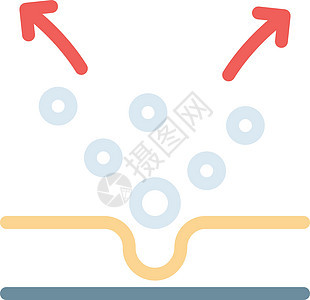 蒸发艺术水分化妆品皮肤卫生线条笔画液体保健插图背景图片