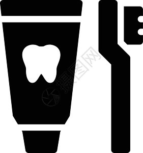 牙膏刷子塑料插图打扫绘画牙刷牙齿牙科牙医药品图片
