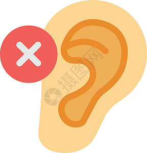 无听讯耳朵网络援助意义白色损失听力黑色音乐标识图片