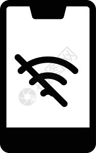 无 wifi圆形网络红色标识技术上网插图互联网白色禁令图片