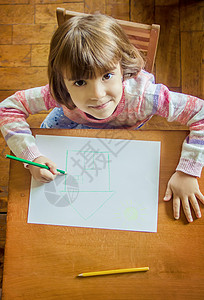 吸引儿童家庭 有选择的焦点 孩子婴儿喜悦蓝色生物生态横幅绘画草图学校铅笔图片