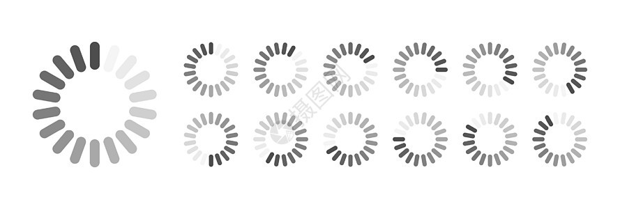 循环加载缓冲图标矢量圆圈动画片框架时间网站网络按钮酒吧指标互联网背景图片