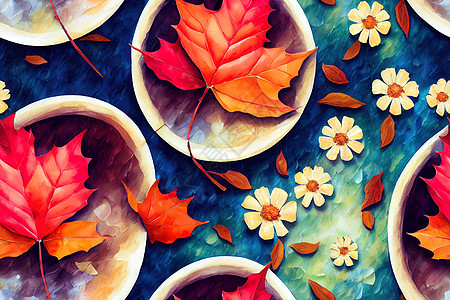 秋天天气 一双鞋子的花朵 水彩色古代图片