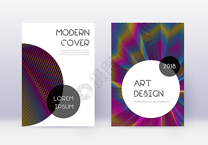 趋势封面设计模板集 彩虹摘要艺术品打印杂志小册子传单报告艺术梯度插图专利图片