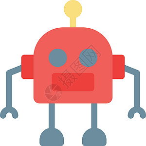 机器人插图技术营销网络电脑机器商业智力服务中心背景图片