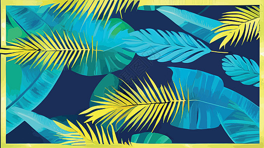 植物经典壁纸 背景 地表纹理等古典风味的外树叶组成物叶子框架邀请函插图棕榈剪纸绿色植物墙纸织物丛林图片