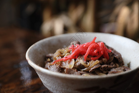 京登日本牛肉碗 关上日方当地食物蔬菜美食食品洋葱餐厅午餐营养烹饪盖饭盘子图片