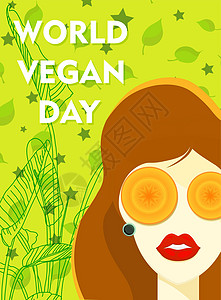 以素食主义为主题的现代时潮横幅 世界织女日 健康食物 胡萝卜女人图片