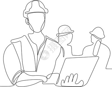 施工经理和工程师在工作人士建筑学建筑劳动工人项目线条头盔厨师商业图片