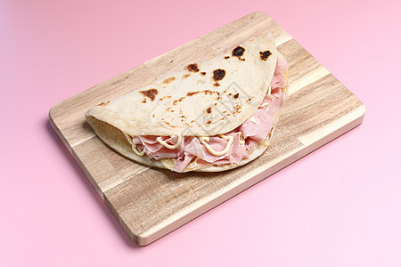 意大利菜 意大利火腿和奶酪的皮亚迪娜饮食吡啶沙拉小吃面包美食午餐火箭营养盘子图片