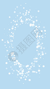 降雪覆盖圣诞节背景 淡蓝色冬季背景下微妙的飞雪花和星星 节日降雪覆盖 垂直矢量图新年天空墙纸薄片暴风雪卷轴雪片故事浅蓝色辉光图片