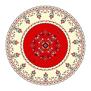 罗马尼亚圆形设计元素 1国家绣花艺术刺绣民间文化装饰品盘子戏服收藏图片