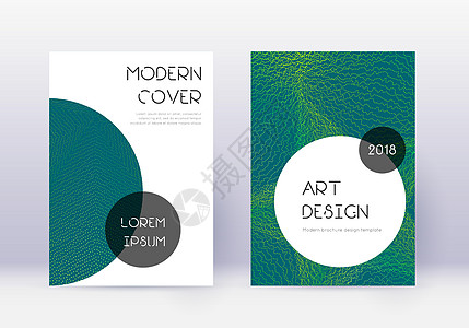 趋势封面设计模板集 绿色摘要l墙纸推介会专辑艺术品工具海报身份证书专利杂志图片