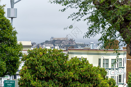 阿尔卡特拉兹岛对美国旧金山市的景色图片