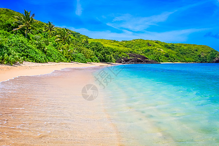 斐济群岛太平洋夏季夏日热带沙沙滩太平洋气候海浪旅游晴天摄影假期海滩天空天堂旅行图片