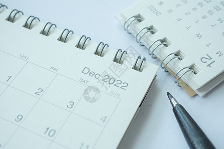 12月的日历详细拍摄 T记忆年度规划师会议议程桌子备忘录笔记图片