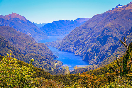 新西兰南岛音响风景 奇幻的不测海岸线山脉雪山日落地方爬坡蓝色反射旅行涟漪图片