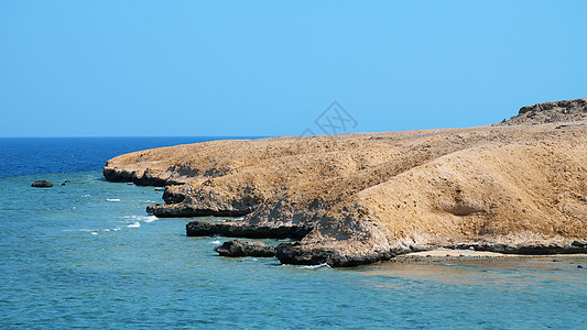 夏天 大海 美丽的海景 山和海 沙漠与大海的结合死海岩石地标地平线公园冒险旅游药品天线土地图片