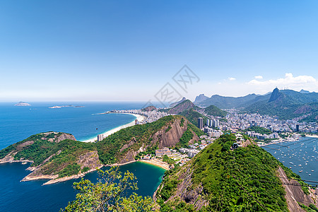 里约热内卢海岸 城市全景区风景全景岩石旅行天线游客旅游海岸线海洋景观图片