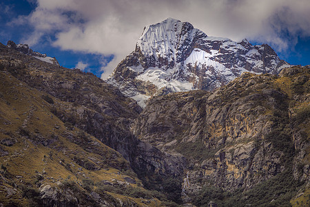 在的Huascaran山群 雪压安第斯山脉 秘鲁安卡什目的地环境岩石日落火山景观冰川晴天山脉地标背景图片