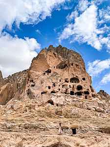 土耳其卡帕多西亚古老的洞穴房屋场景地标历史火山内夫冒险仙境砂岩博物馆地质学图片
